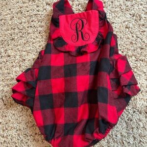 Red and Black Plaid Bubble Outfit